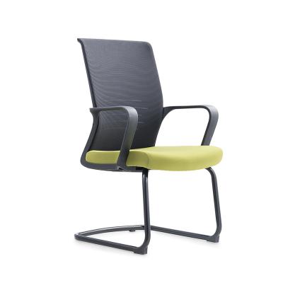 China Comfortable Low Price Office Mesh Visitor Chair Foldable With Arc Clad Frame for sale