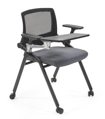 China (Height)Adjustable Conference Student School Chair Meeting Folding Chair With Writing Board for sale