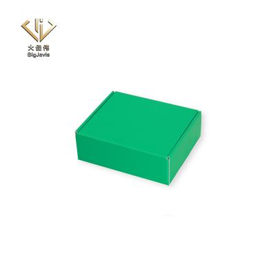 China Custom Materials Reused Logo Design Printed Carton Shipping Box Corrugated Paper Boxes Green Color Kraft Paper Packaging Box Logistics Packaging Product for sale