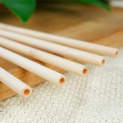 China Drinking Tool 100% Natural Biodegradable Minor Caliber 20cm Reusable Straws Custom Bamboo Drinking Straw for sale