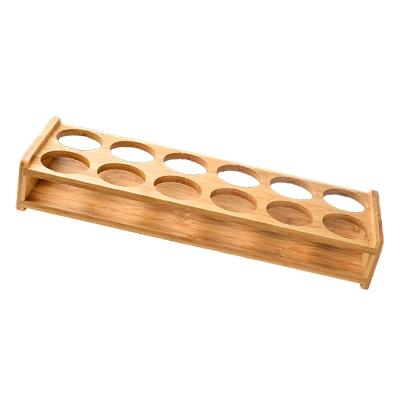 China Viable Bamboo Sample Shot Glass Whiskey Whiskey Board Flying Beer Tool Barware Pallet Rack Wine Cup Holder Tray For Bar for sale