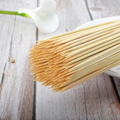 China 4.0mm*30cm Bamboo Skewer Wholesale Bamboo BBQ Stick Cotton Candy Stick Marshmallow Kabab Kabob Easily Cleaned Bamboo Skewer for sale