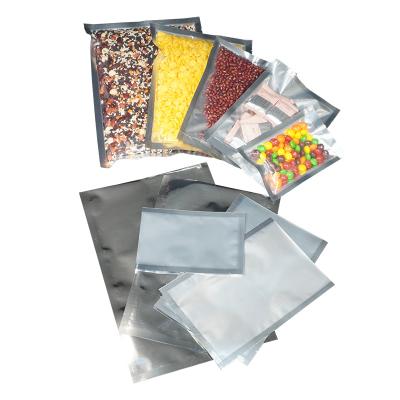 China Recyclable Wholesale Custom Packaging Printed Logo Self Sealing Food Zip Lock Aluminum Foil Vacuum Zipper Clear Ziplock Food Bags for sale