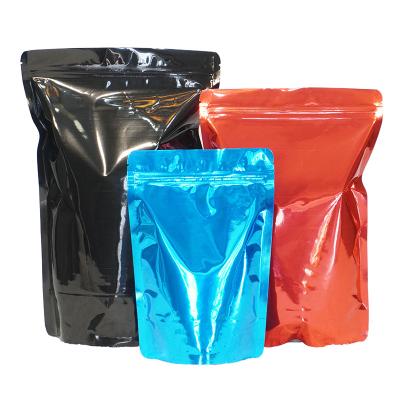 China Recyclable Customized Compound Colored Frosted Plastic Laminated Water Proof Zip Lock Backing Self Supporting Ziplock Aluminum Foil Bag for sale