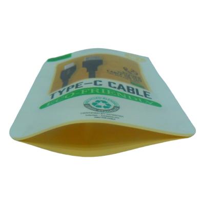 China Recyclable Custom Printed Recloseable Kraft Ziplock White Paper Bags Zip Lock Bag Biodegradable for sale