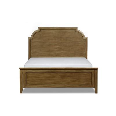 China Rustic American King Size Wooden Bed Style Solid Wood Bed Beds For Bedroom for sale