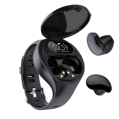 China Perfect Sound Customize Logo Nfc Voice Control I 12 Dual Smart Watch Stereo Earphone Tws Wireless Bluetooth Tws Watch With Earbuds for sale