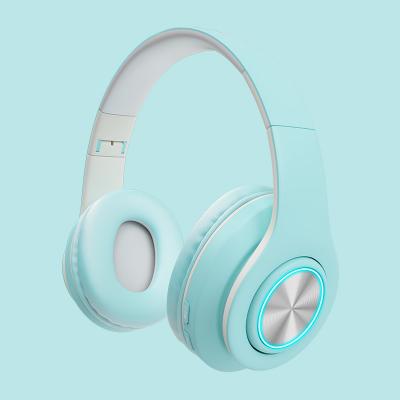 China 2021 new product earphone aptagro earphone canceling B39 game wireless folding luminous headphones for sale