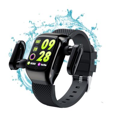 China Panther Touch Screen Smart Watch 2in1 Waterproof Smart Watch and Smart Headphones Sports Watch with Wireless Earbuds for sale