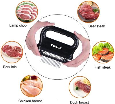 China Ultra Sharp Metal Meat Tenderizer 48 Stainless Steel Needle Blade Tenderizer For Meat TenderiSteak, Beef With Cleaning Brush, Durable for sale