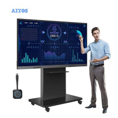 China Office School 55 65 75 85 86 98 Inch Touch Screen Electronic Active Smart Board Interactive White Board 4K 3840x2160 for sale