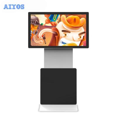 China Indoor Wholesale Indoor Floor Standing LCD Digital Signage Rotary Touch Screen Rotating To Advertise Display VCR for sale