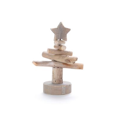 China Coastal Home Decor Eco - Friendly Handcrafted Driftwood Christmas Tree Stand for sale