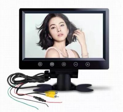 China GPS 9 Inch LCD Car Monitor Split Screen Quad 2 Channel Car Headrest Monitor TFT LCD Display Cameras Reverse Camera for sale