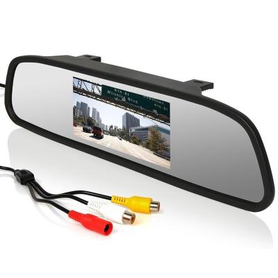 China HD TV Factory Price Android 8.1 Auto Shine Headrest LCD Car Rear View Mirror Monitor 4.3 Inch for sale