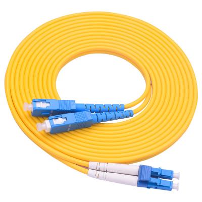 China FTTH/FTTx Data Center Application Factory Price SM LC-SC Duplex Fiber Optic Patch Cord for sale