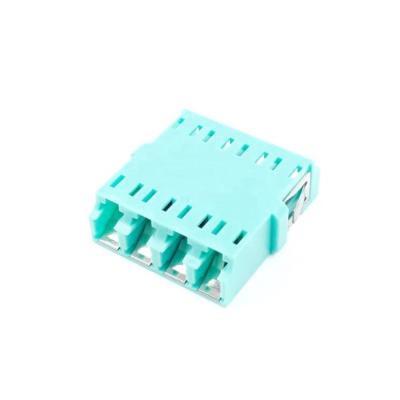 China FTTH/FTTx Factory Supply LC PC UPC APC Quad Fiber Optic Adapter With Shutter for sale