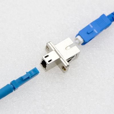 China FTTH FTTB FTTX Network Wholesale Fiber Optic Adapter SC Hybrid ST FC LC Male To Female Type Hybrid Adapter for sale