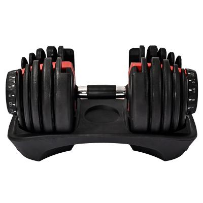 China Dumbbells 24 Kg Dumbbells Durable Support Customization Indoor Red Black Indoor Gym Dumbbell Set for sale