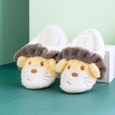 China Lovely Animal Women Anti-slippery Thermal Comfort Plush Cotton Indoor Outdoor Slippers for sale