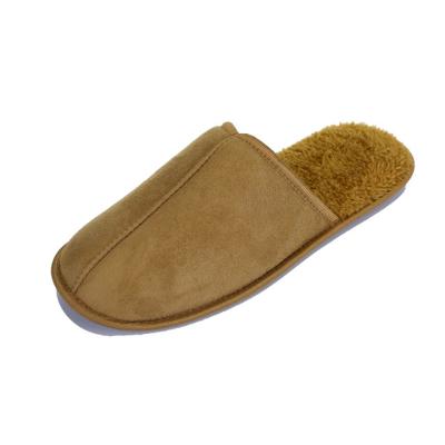 China Free sample Anti-slippery binding winter solid non-slip home indoor slippers for men for sale