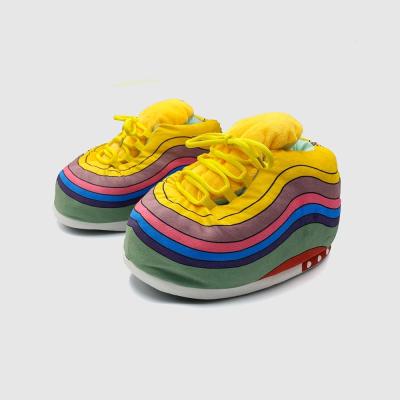 China New style popular winter yellow anti-static rainboery indoor slippers jordan warm sneaker women yeezy slippers for sale