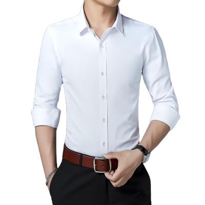 China Large Size Oxford Summer Casual Camisa Anti-pilling Slim Long Sleeve Shirt For Men Work Formal Shirt Male Dress Shirt for sale