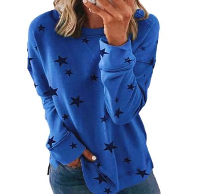 China Wholesale Cheap QUICK DRY Loose Long Sleeve Sweater Casual Star Printed Hooded Sweatshirts Sweatshirts For Women for sale