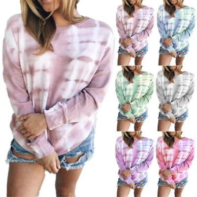 China Anti-wrinkle Autumn And Winter Women&'s Tie Dye Long Sleeve Oversized Sweatshirts Casual Pullover Hoodies For Women for sale