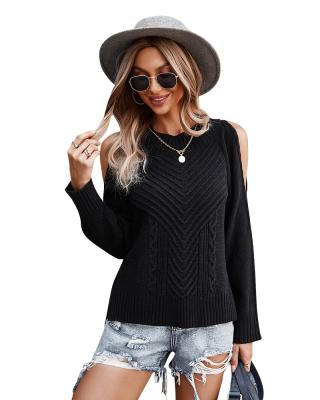 China 2021 Breathable Amazon Women Autumn And Winter Hot Sale Off The Shoulder Sweaters for sale