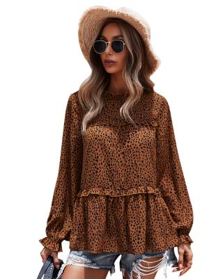 China Factory direct high quality retro blouse QUICK DRY ladies loose long sleeve plus size blouse for woman for sale