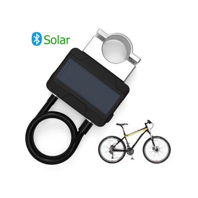 China Personal Use and Sharing Electric Retractable Scooter Chain Lock High Security Solar Panel Bluetooths Cycle BLE Bike Bicycle Cable Lock for sale