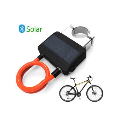 China Unusual Foldable Solar APP Alarm Security Mobile Remote Bluetooths Control Smart Bike Anchor Chain Lock With Alarm for sale