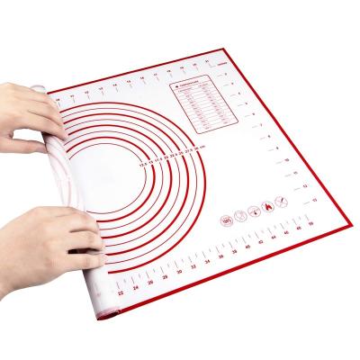 China Sustainable 12*16INCH Food Grade Silicone Pastry Mat, Non-Stick Baking Mat with Measurements for Rolling Dough, Pie, Bread, Cookies for sale