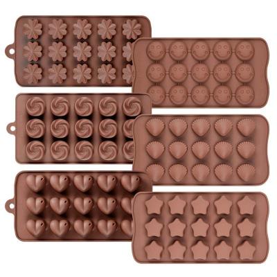 China Stocked And Eco - Friendly Silicone SHQN 15 Cavity Disposable Animal Form Chocolate Molds for sale