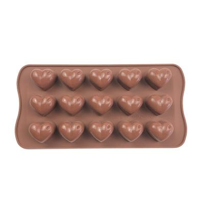 China Hot sale DIY 3d heart shape chocolate mold disposable high quality non-stick silicone gummy molds for sale