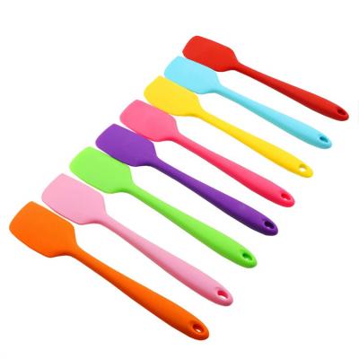 China Eco-friendly SHQN Coloful Small Size Solid Silicone Spatula Premium Heat Resistant Scraper for sale