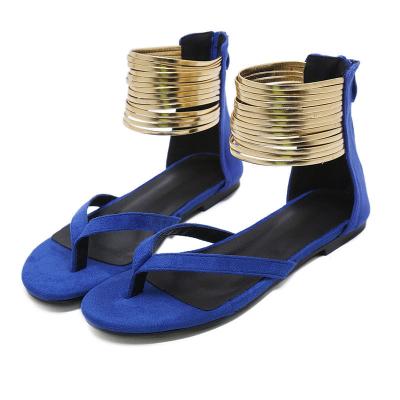 China CSS558 Sandals Ankle Straps Shoes Gold Sandals For Girls Flats Shoes Flip Flops Thong Sandals for sale