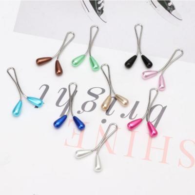 China High Quality Mix Colors Water Drop Arabic Hairpin For Lady Scarf Hijab Bare Pins Muslim Headscarf Shawl Scarf Accessories Clips for sale