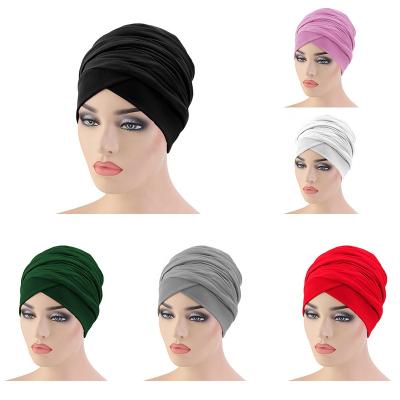 China Muslim Arab Indian Turban Headscarf Hijab Wrap Tube Fashion Hood Hats For Women Head Wrap Covers Turban Hat for sale