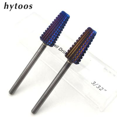 China Nail Drill New Tepered Machine HYTOOS Purple Carbide Nail Drill Bit 3/32