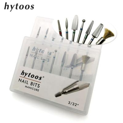 China Nail Drill HYTOOS Carbide Nail Drill Bit Set 3/32