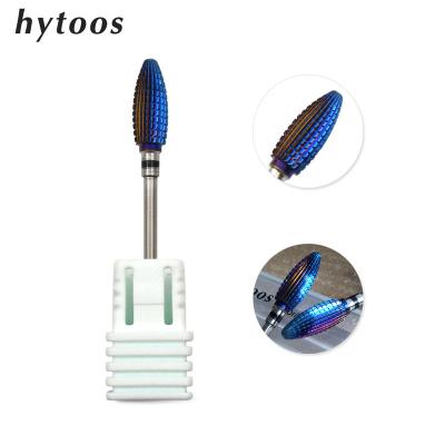 China Nail Drill Machine HYTOOS Tungsten Carbide Nail Purple Coating Drill Bit 3/32