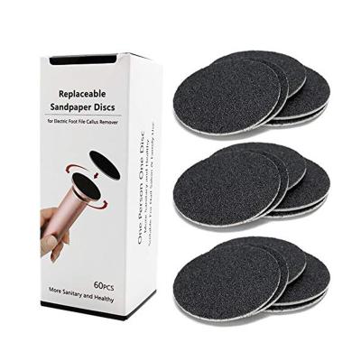 China 60Pcs 43mm Electric Replaceable Foot Pedicure Care Disc Sandpaper Sandpaper Foot File Polishing File Drills Accessories Cuticle Callus Remove Tool for sale