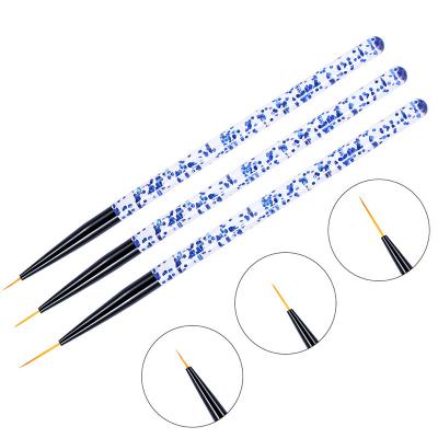 China 3Pcs/set NAIL Nail Brush Scratches Flower Stripe Painting Pen Brushes UV Gel Tips French Drawing Polish Manicure Art Kit Tool for sale