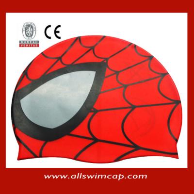 China Children lovely Spiderman Swimming Caps for sale