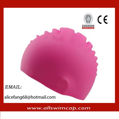 China Silicone swim cap from professional swimming caps manufacturer for sale