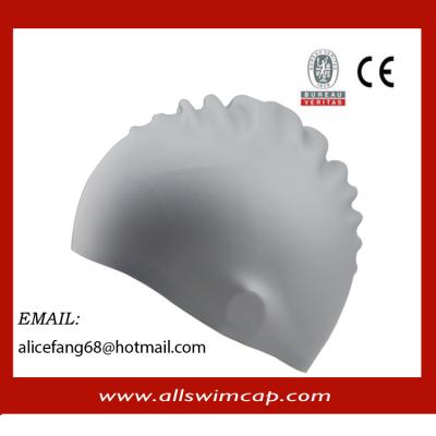 China Wrinkle free silicone swimming caps for adult for sale