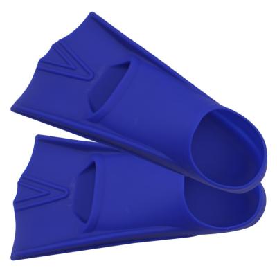 China Blue adult silicone rubber swimming fins for sale