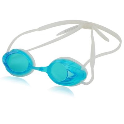 China Blue Adjustable Silicone Uvioresistant Anti-Fog UV Adult Swimming Goggle Glasses for sale